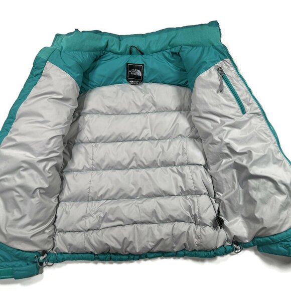 The North Face Womens Nuptse 2 Jacket Small Green 700 Down Winter Puffer Coat - Picture 9 of 14